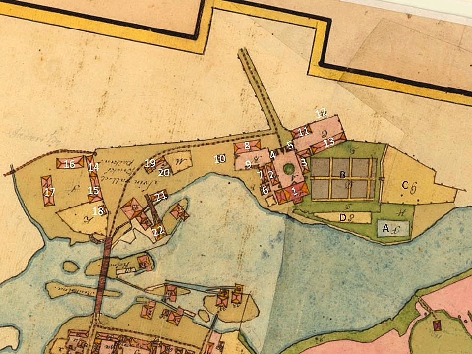 Karta Herrgården 1766