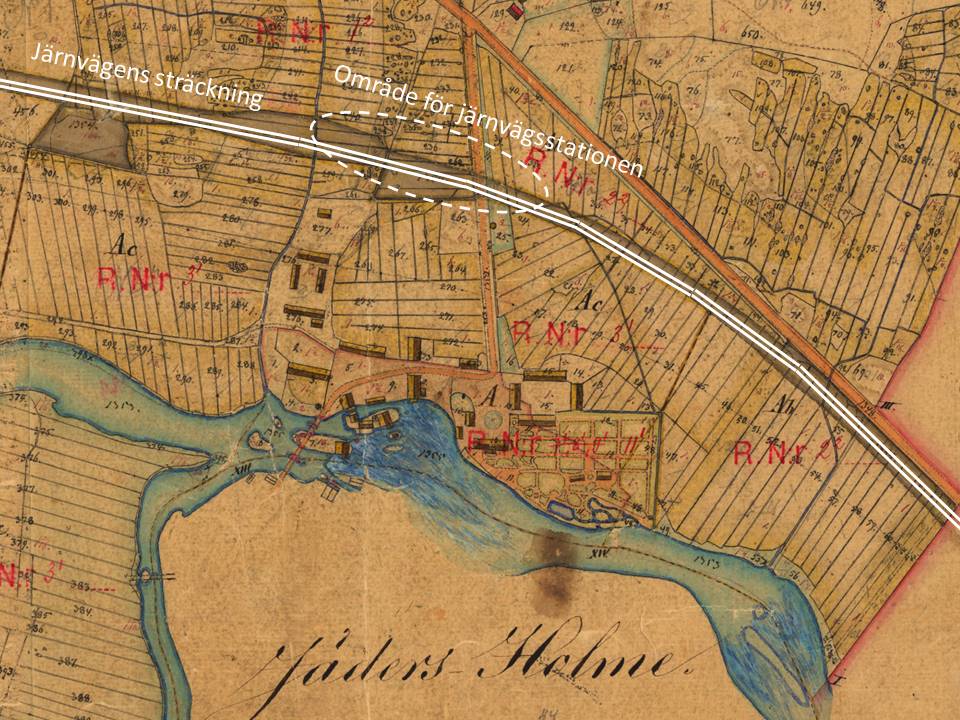 Karta järnvägen 1859